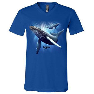 Whales V-Neck T-Shirt