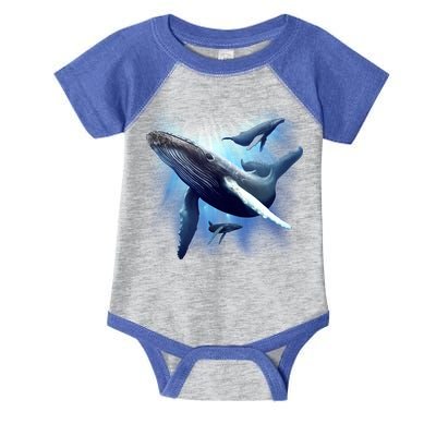 Whales Infant Baby Jersey Bodysuit