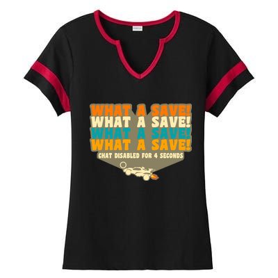 What A Save Rocket Soccer Ladies Halftime Notch Neck Tee