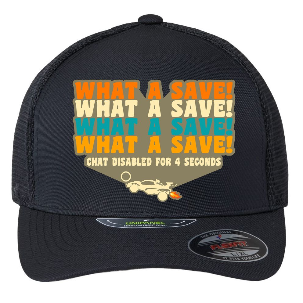 What A Save Rocket Soccer Flexfit Unipanel Trucker Cap