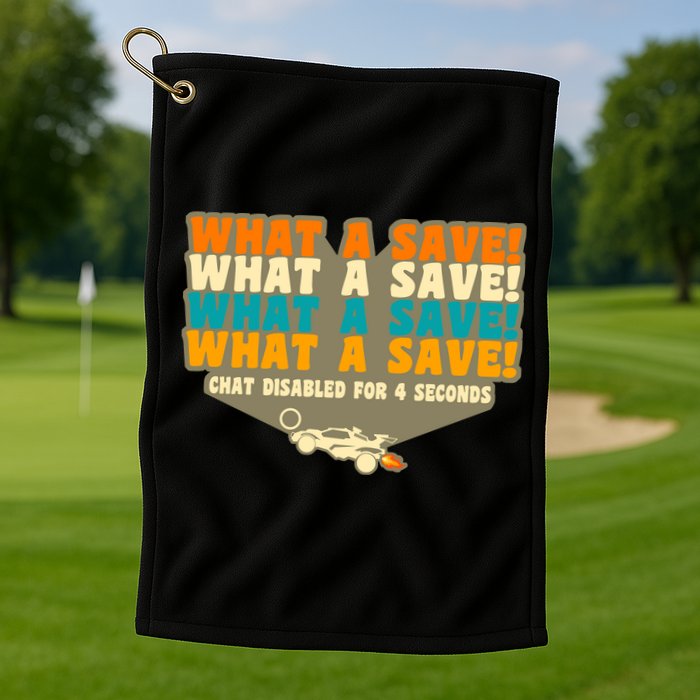 What A Save Rocket Soccer Golf Towel
