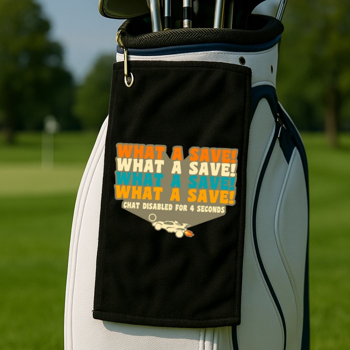 What A Save Rocket Soccer Golf Towel