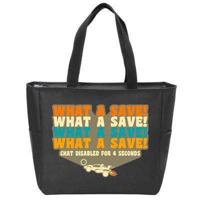 What A Save Rocket Soccer Zip Tote Bag