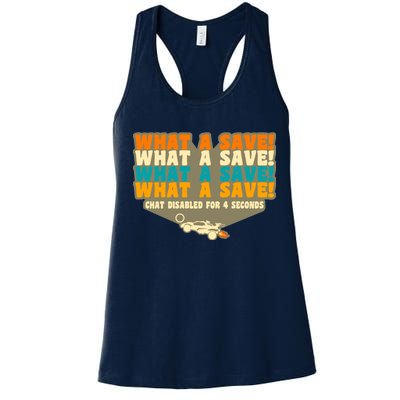 What A Save Rocket Soccer Women's Racerback Tank