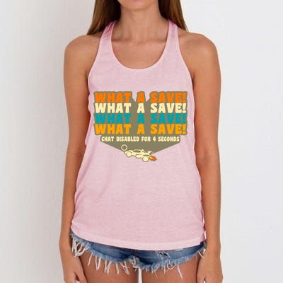 What A Save Rocket Soccer Women's Knotted Racerback Tank