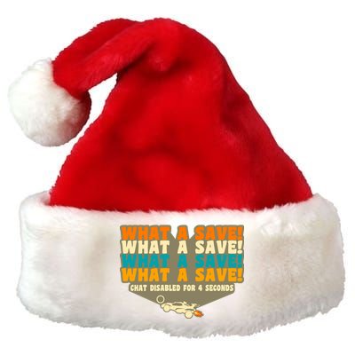 What A Save Rocket Soccer Premium Christmas Santa Hat