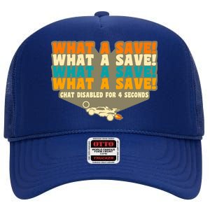 What A Save Rocket Soccer High Crown Mesh Back Trucker Hat