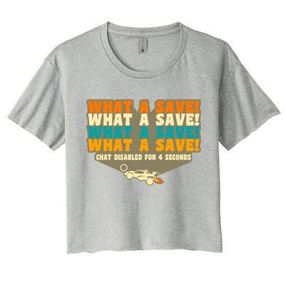 What A Save Rocket Soccer Women's Crop Top Tee