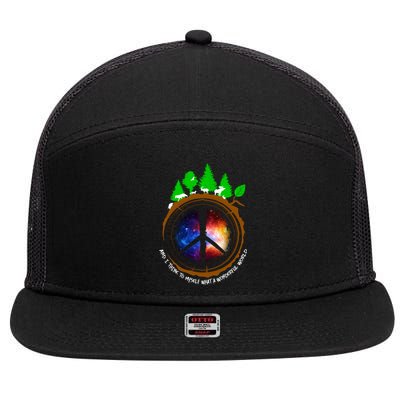 What A Wonderful World 7 Panel Mesh Trucker Snapback Hat