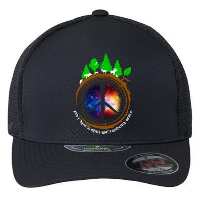 What A Wonderful World Flexfit Unipanel Trucker Cap