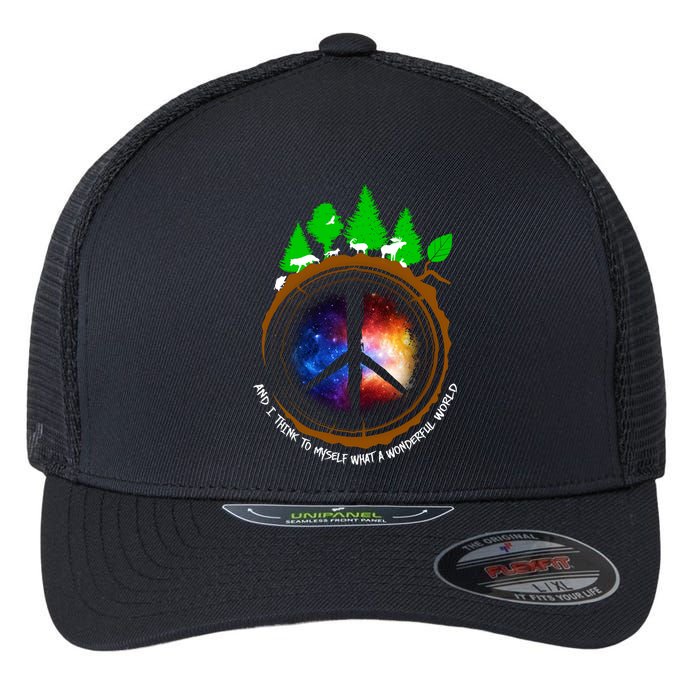 What A Wonderful World Flexfit Unipanel Trucker Cap