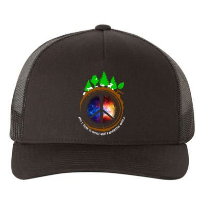 What A Wonderful World Yupoong Adult 5-Panel Trucker Hat