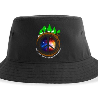 What A Wonderful World Sustainable Bucket Hat