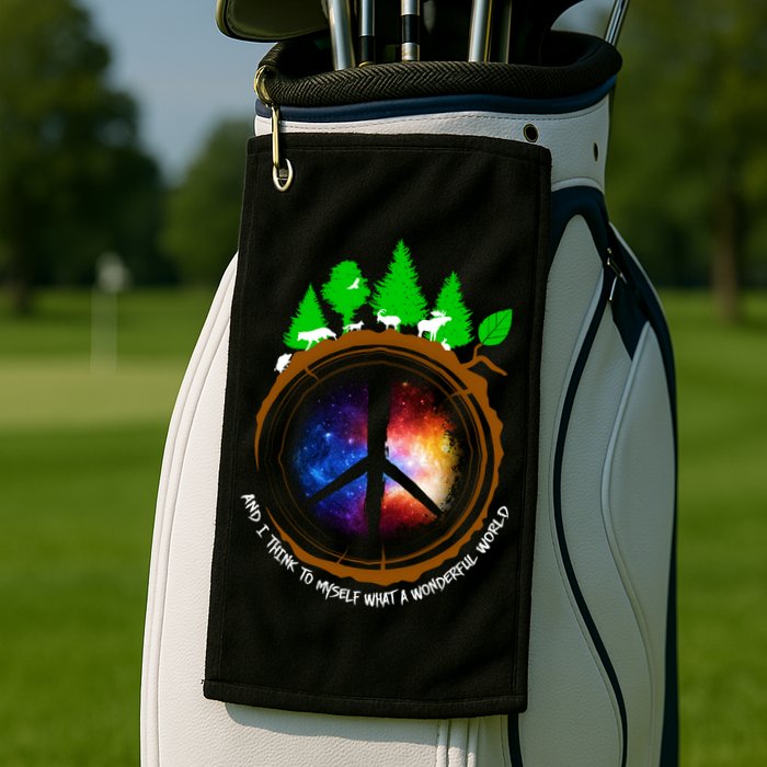 What A Wonderful World Golf Towel