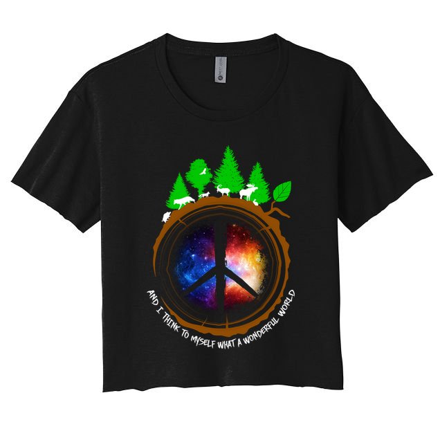 What A Wonderful World Crop Top