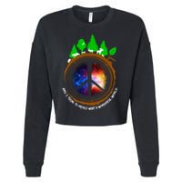 What A Wonderful World Cropped Pullover Crew