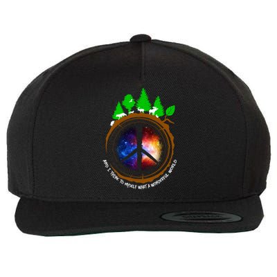 What A Wonderful World Wool Snapback Cap