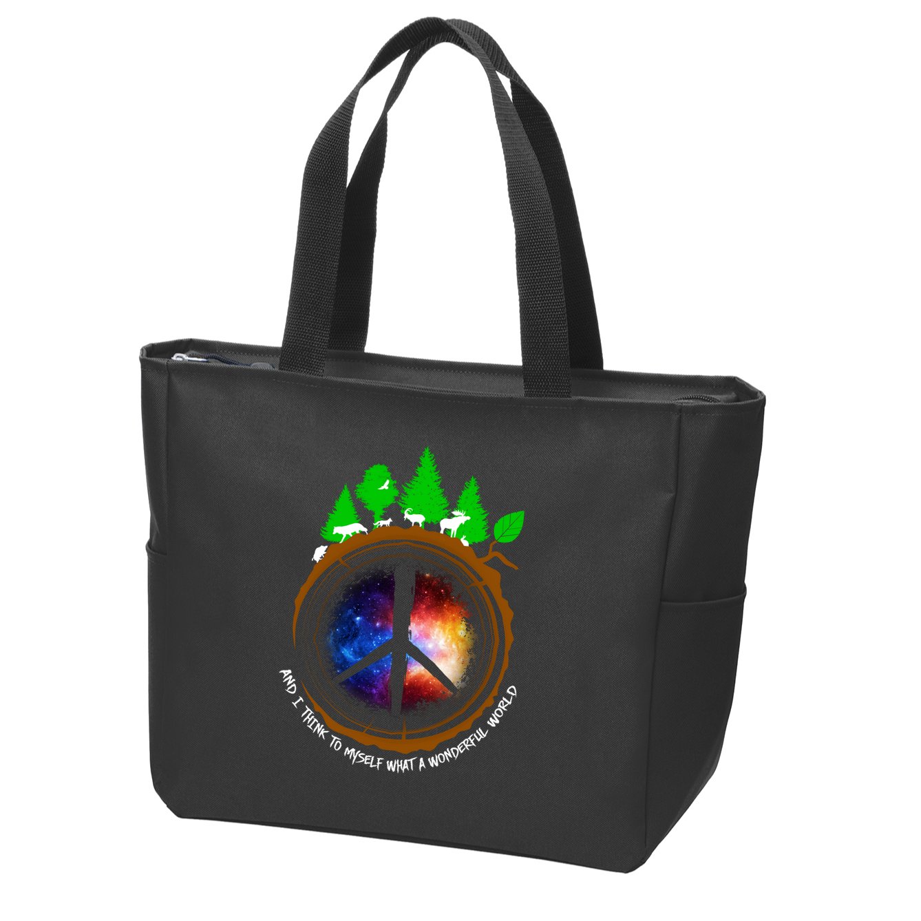 What A Wonderful World Zip Tote Bag
