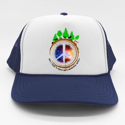 What A Wonderful World Trucker Hat