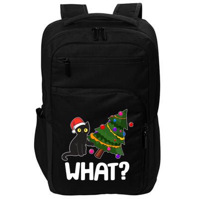 What? Bad Cat Knocking Over Christmas Tree Impact Tech Backpack