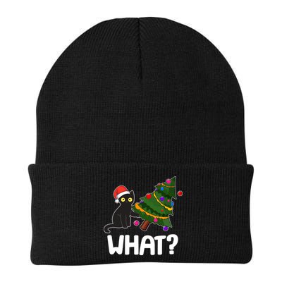 What? Bad Cat Knocking Over Christmas Tree Beanie
