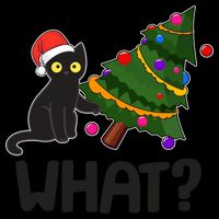 What? Bad Cat Knocking Over Christmas Tree 16oz Travel Tumbler
