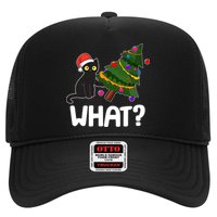 What? Bad Cat Knocking Over Christmas Tree Trucker Hat
