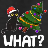 What? Bad Cat Knocking Over Christmas Tree Trucker Hat