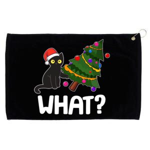 What? Bad Cat Knocking Over Christmas Tree Grommeted Golf Towel