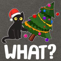 What? Bad Cat Knocking Over Christmas Tree Cotton Canvas Backpack