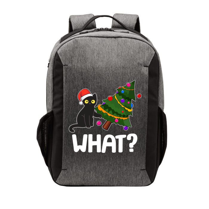 What? Bad Cat Knocking Over Christmas Tree Vector Backpack