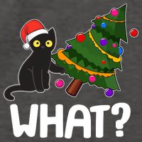 What? Bad Cat Knocking Over Christmas Tree Vector Backpack