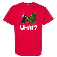 What? Bad Cat Knocking Over Christmas Tree Garment-Dyed Heavyweight T-Shirt