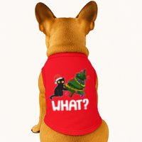 What? Bad Cat Knocking Over Christmas Tree Doggie Tank