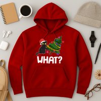 What? Bad Cat Knocking Over Christmas Tree Hoodie