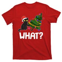 What? Bad Cat Knocking Over Christmas Tree T-Shirt