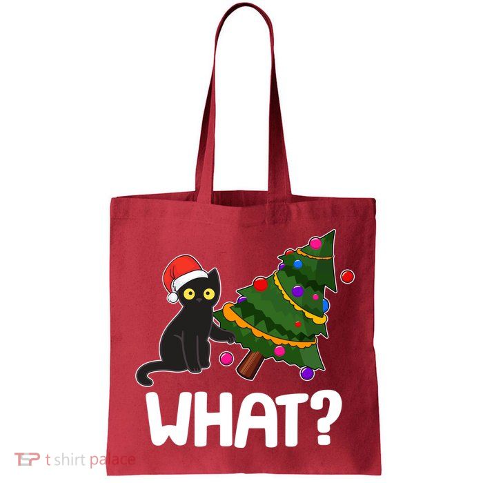 What? Bad Cat Knocking Over Christmas Tree Bag