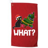 What? Bad Cat Knocking Over Christmas Tree Golf Towel