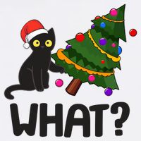 What? Bad Cat Knocking Over Christmas Tree Garment-Dyed Sweatshirt