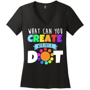 What Can You Create With Dots Women's V-Neck T-Shirt