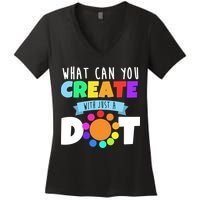 What Can You Create With Dots Women's V-Neck T-Shirt
