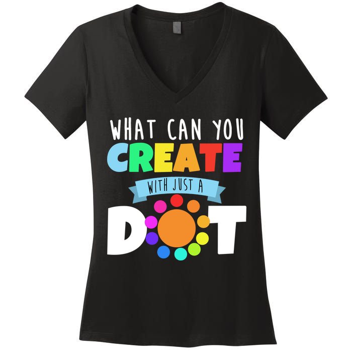 What Can You Create With Dots Women's V-Neck T-Shirt