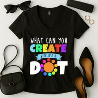 What Can You Create With Dots Women's V-Neck T-Shirt