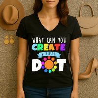 What Can You Create With Dots Women's V-Neck T-Shirt