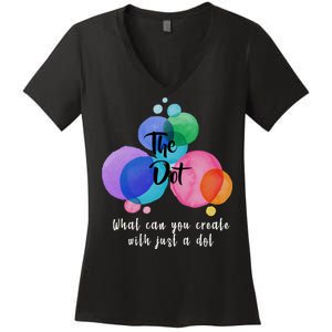 What Can You Create With Just A Dot Women's V-Neck T-Shirt