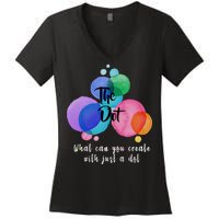 What Can You Create With Just A Dot Women's V-Neck T-Shirt