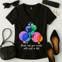 What Can You Create With Just A Dot Women's V-Neck T-Shirt