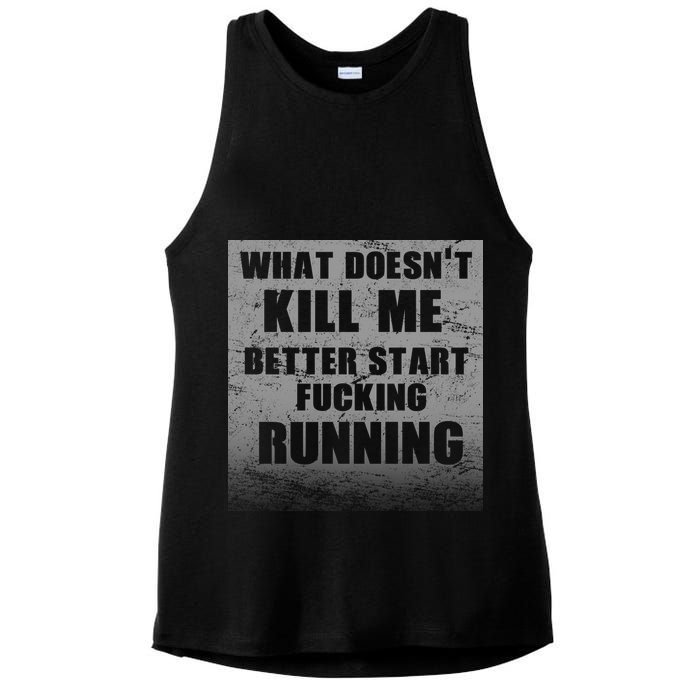 What Doesn't Kill Me Better Start Running Ladies PosiCharge Tri-Blend Wicking Tank