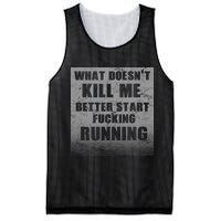 What Doesn't Kill Me Better Start Running Mesh Reversible Basketball Jersey Tank
