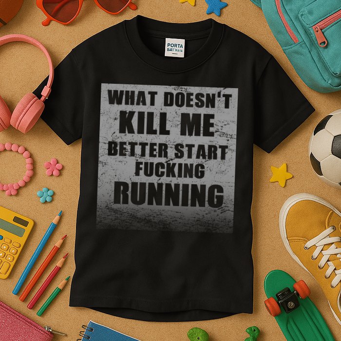 What Doesn't Kill Me Better Start Running Kids T-Shirt